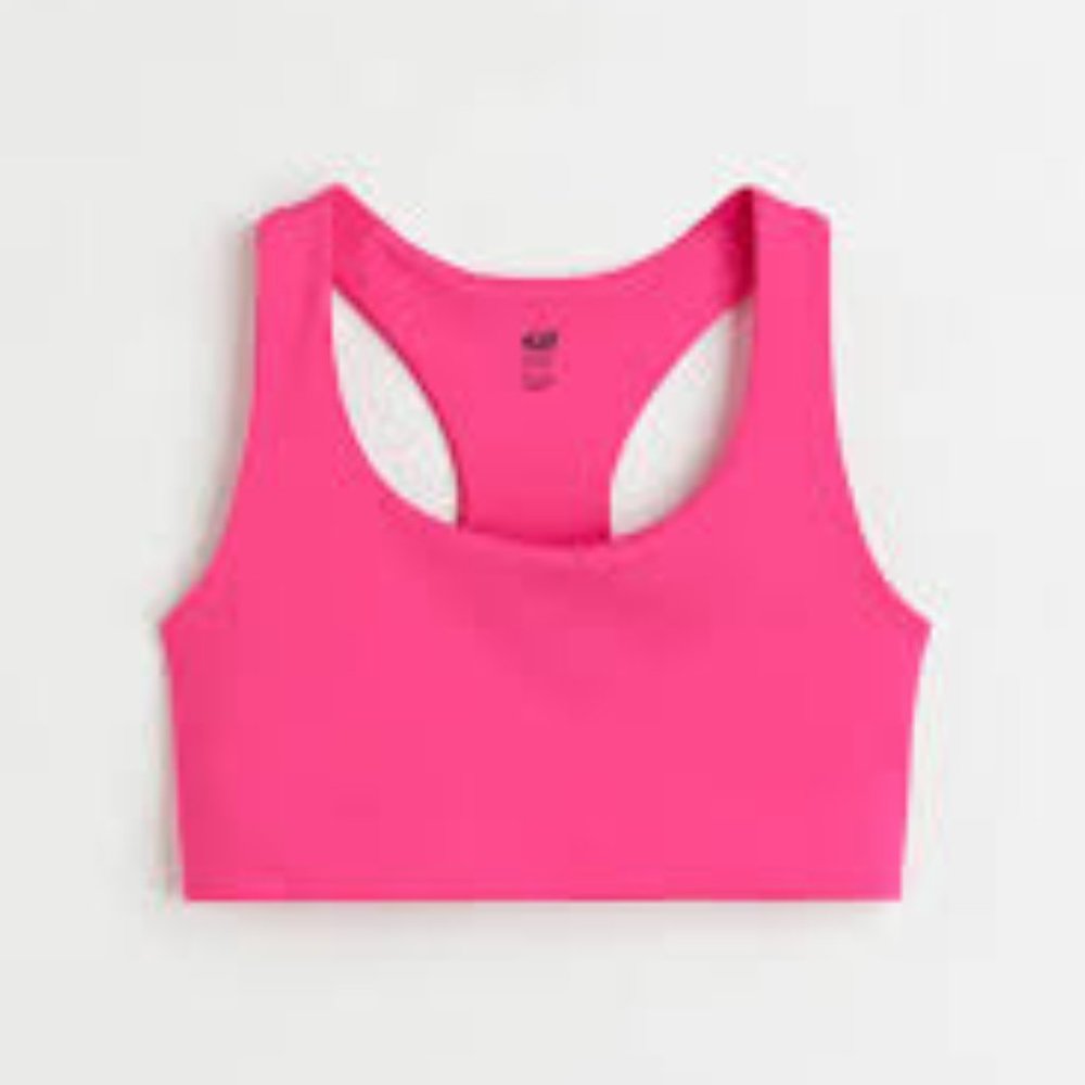 NWT! Women's H&M Pink Sports Bra Medium Support
